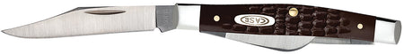 Case 00106 Working Knives Medium Stockman Three-Blade Folding Pocket Knife Tru-Sharp SS, Brown Jigged Synthetic Handle