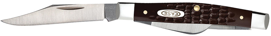 Case 00106 Working Knives Medium Stockman Three-Blade Folding Pocket Knife Tru-Sharp SS, Brown Jigged Synthetic Handle