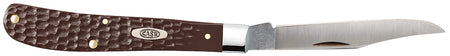 Case 00135 Trapper Slimline 3.25" Single-Blade Folding Knife Tru-Sharp SS Clip Blade, Brown Jigged Synthetic Handle