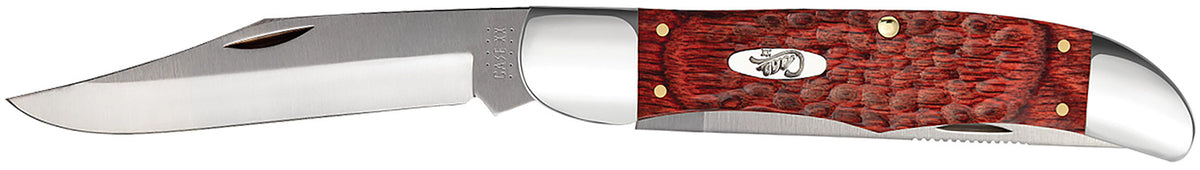 Case 00189 Folding Hunter Knife 4.10" Clip and Skinner Blades Tru-Sharp Stainless Steel, Jigged Rosewood Handle