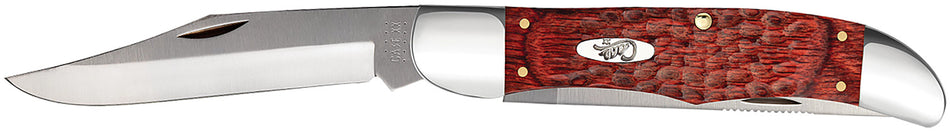 Case 00189 Folding Hunter Knife 4.10" Clip and Skinner Blades Tru-Sharp Stainless Steel, Jigged Rosewood Handle