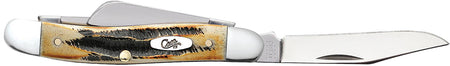 Case 03578 BoneStag Medium Stockman Three-Blade Folding Knife 2.57"/1.88"/1.71" Tru-Sharp SS Blades, Jigged 6.5 BoneStag Handle