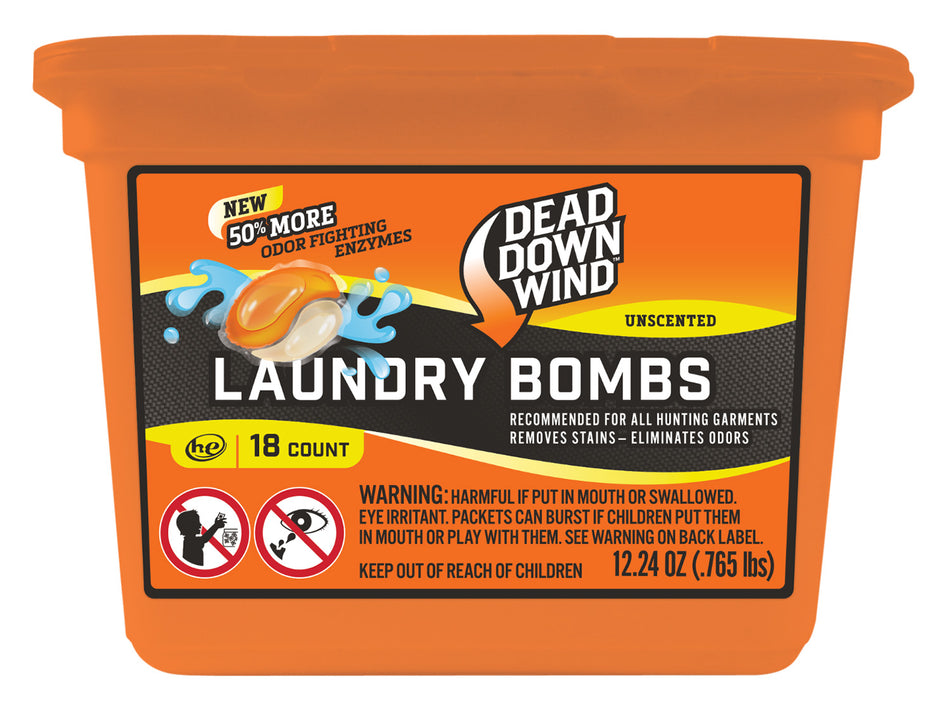 Dead Down Wind Enzyme Laundry Bombs Unscented Odor Eliminator 18ct 118318