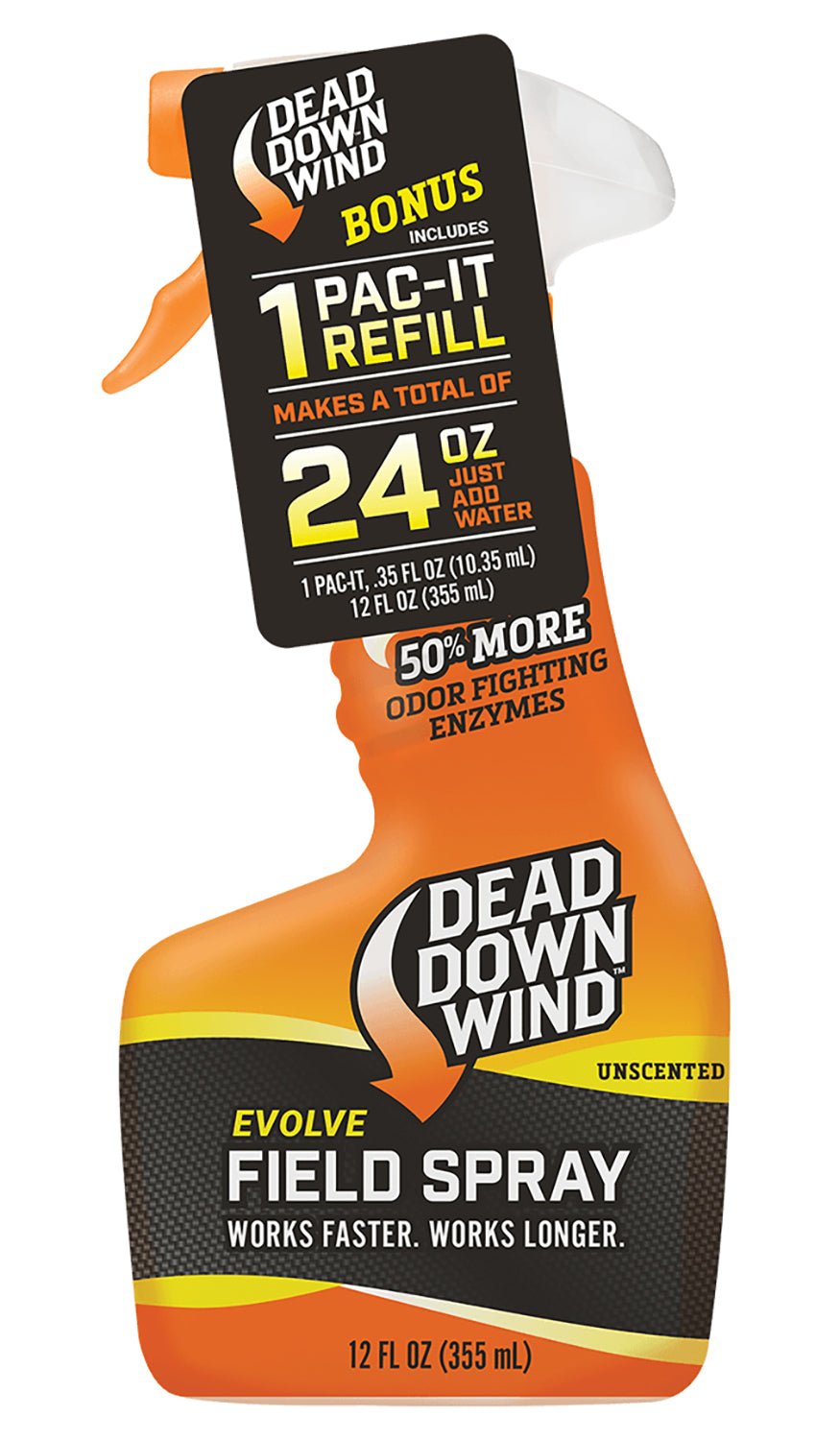 Dead Down Wind Evolve 3D+ Field Spray & Pac-It Combo Unscented Odor Eliminator 24 oz