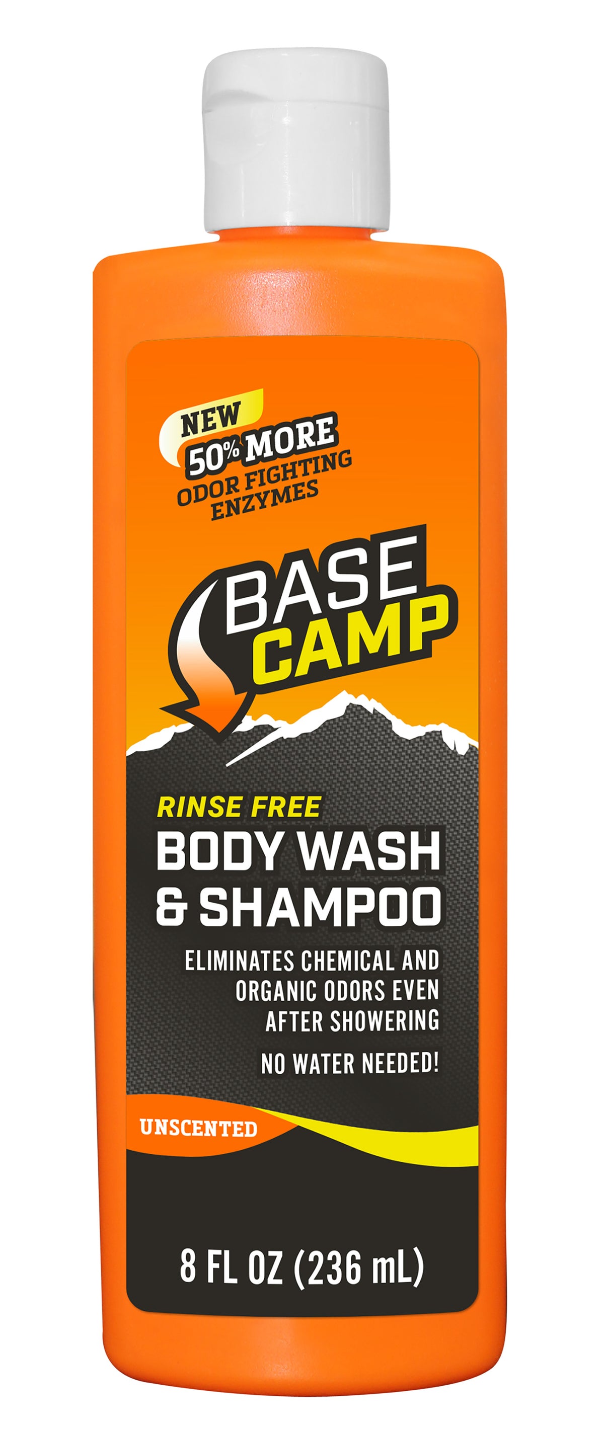 Dead Down Wind Base Camp Shampoo Body Wash Odor Eliminator 8 oz Squeeze Bottle