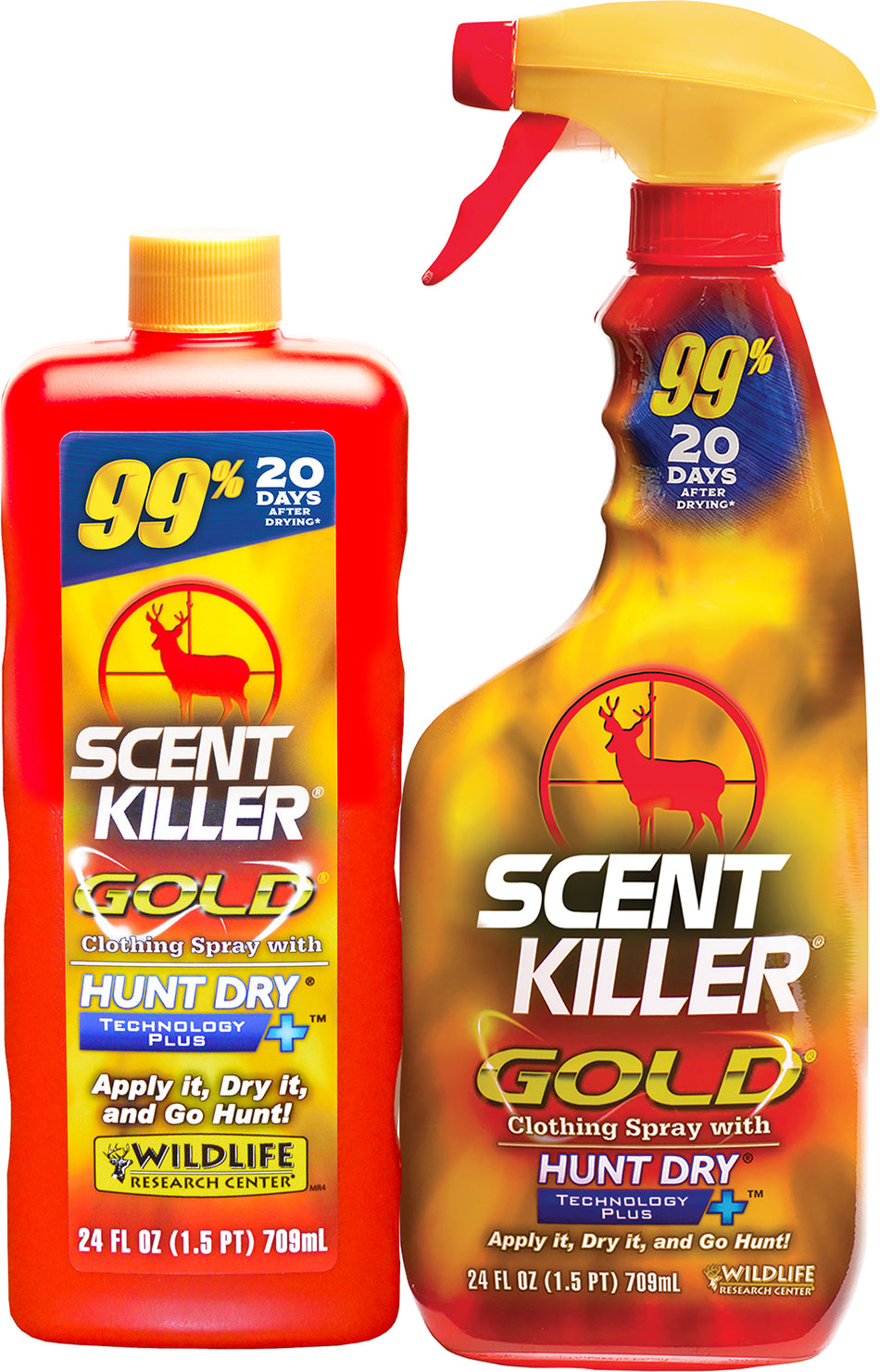 Wildlife Research 1259 Scent Killer Gold Spray Combo Odorless Human Odor Eliminator 24 oz