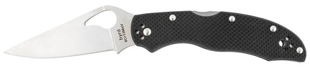 Spyderco BY01GP2 Byrd Harrier 2 3.39" Plain Clip Point 8Cr13MoV SS Blade Black G10 Handle with Pocket Clip