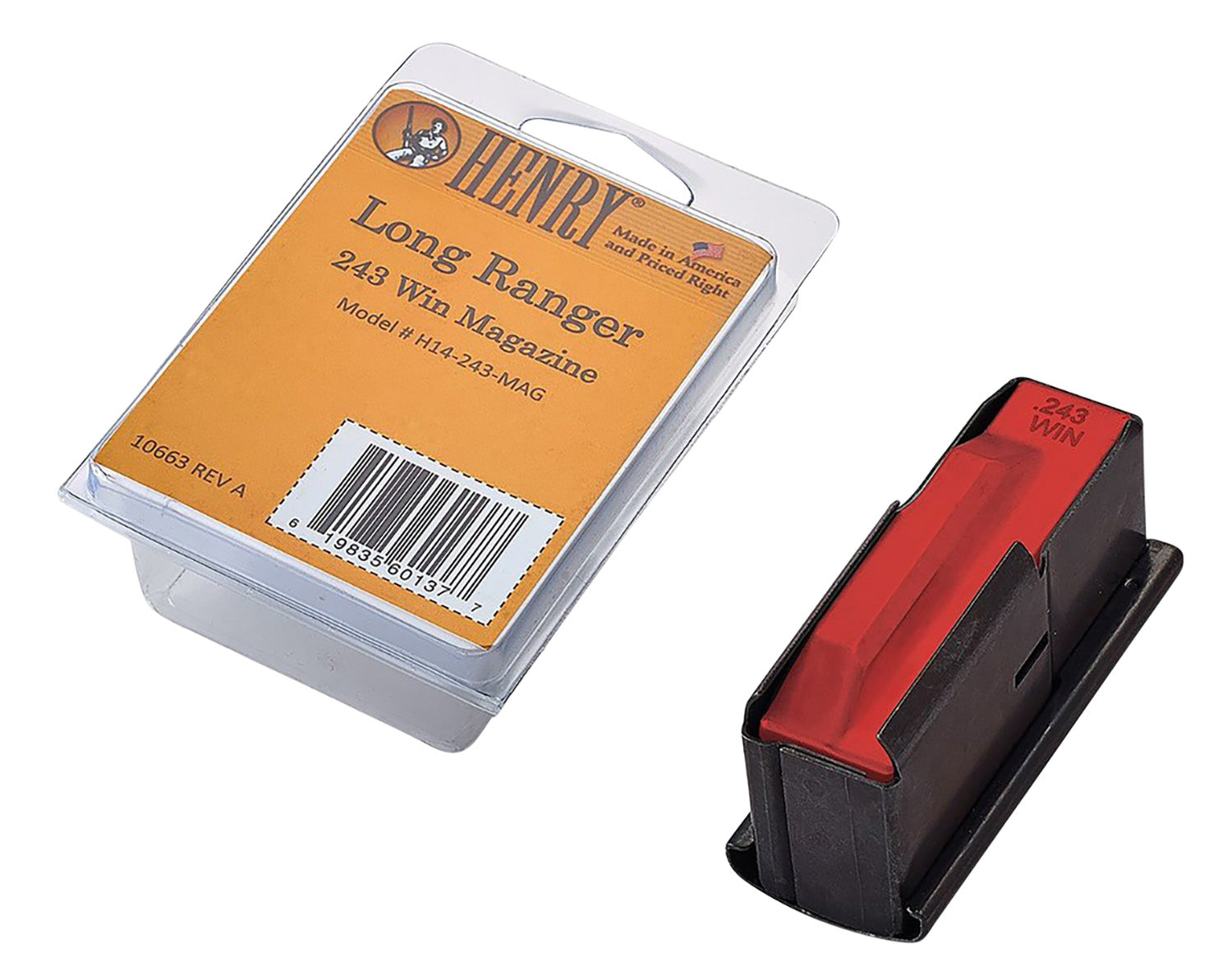 Henry H14243MAG Long Ranger Magazine 4-Round .243 Win Blued Steel