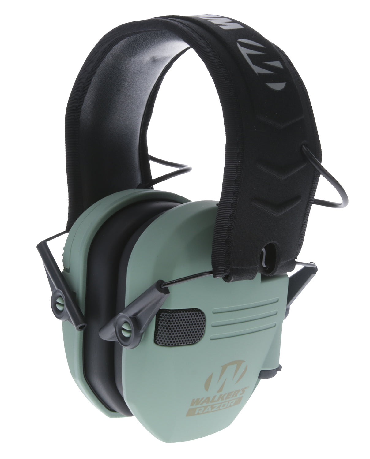 Walker's Razor Slim Electronic Ear Muff 23 dB Sage Green/Black Polymer Over the Head