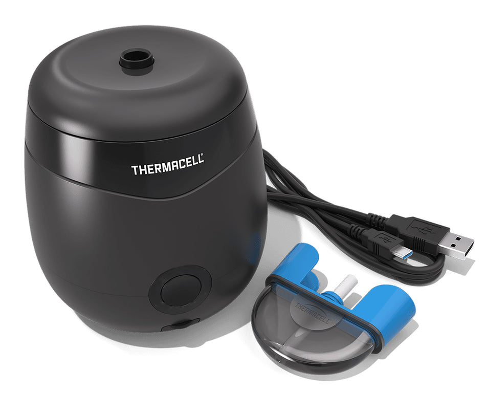 Thermacell E-Series Rechargeable Repeller Charcoal Gray Odorless 20 ft Mosquito Protection 12-Hour Refill