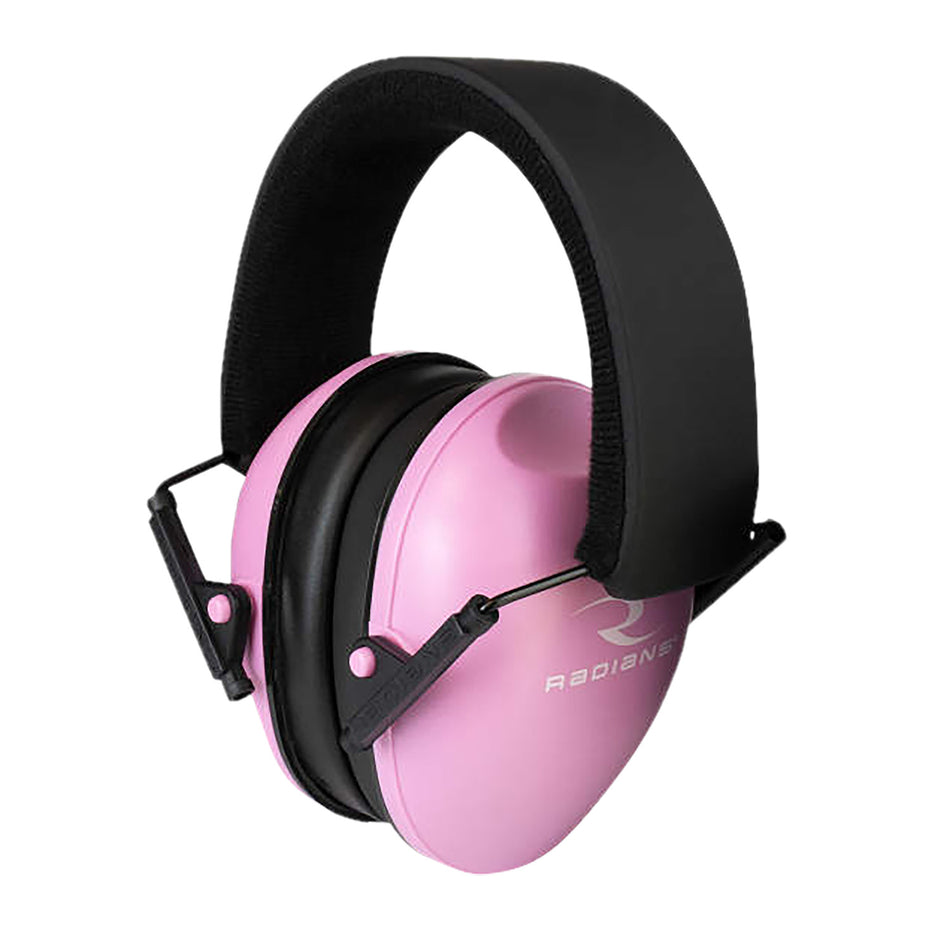 Radians Lowset 21 Passive Muff 21 dB Over the Head Pink/Black Women 1 Pair