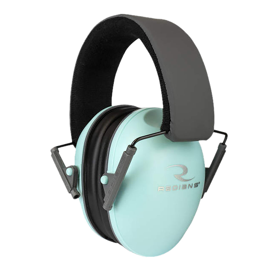 Radians Lowset Passive Muff 21 dB Over the Head Aqua Blue/Black Women 1 Pair