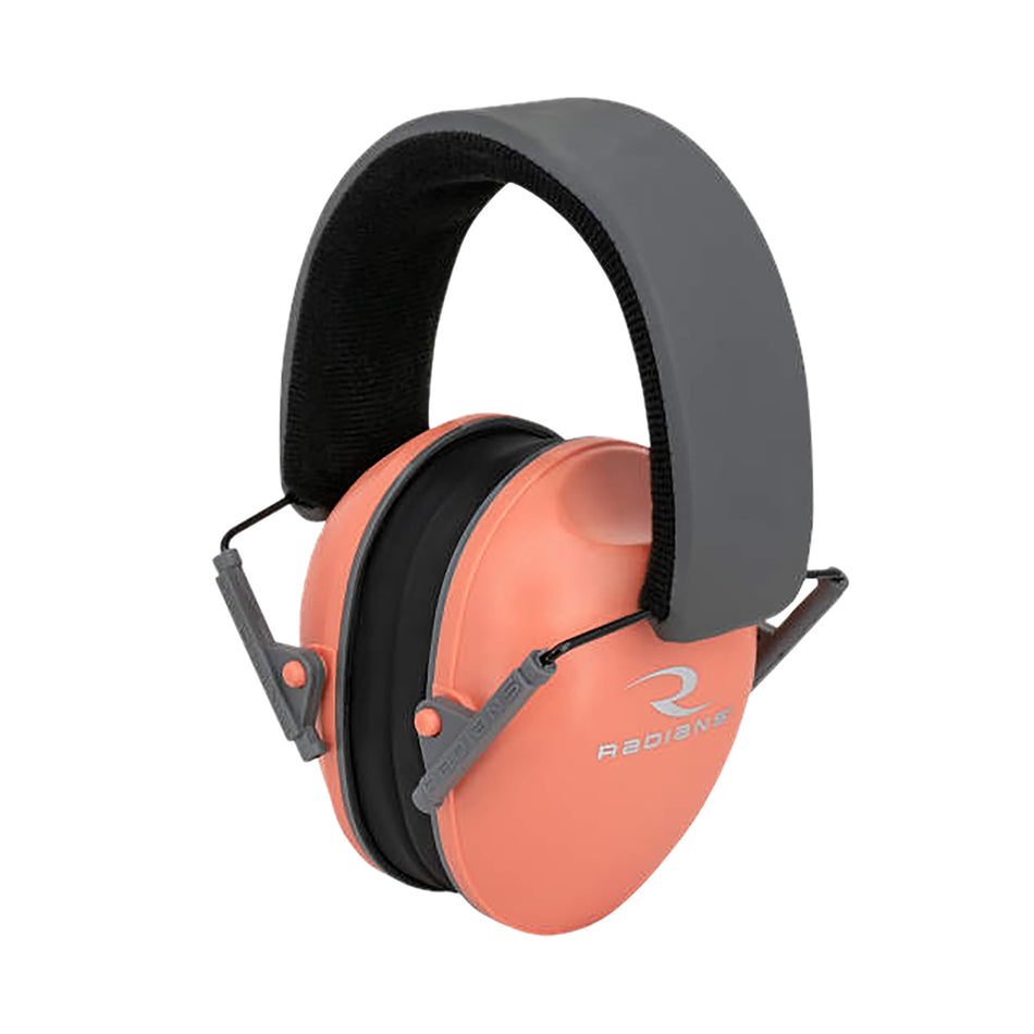 Radians Lowset Passive Muff 21 dB Over the Head Coral/Black Women 1 Pair