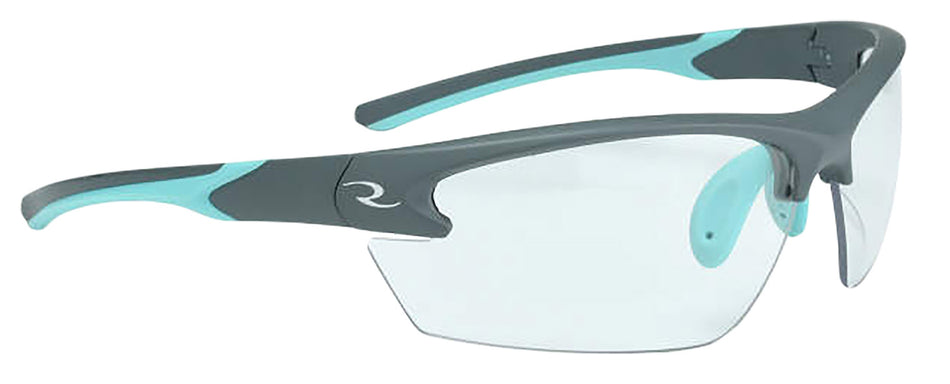 Radians WS2310CS Women's Range Eyewear Clear Lens Gray Frame with Aqua Accents