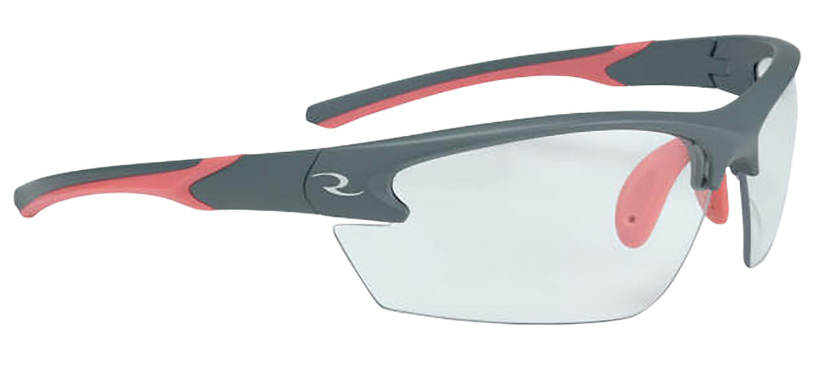Radians WS6810CS Women's Range Eyewear Clear Lens Gray Frame with Coral Accents