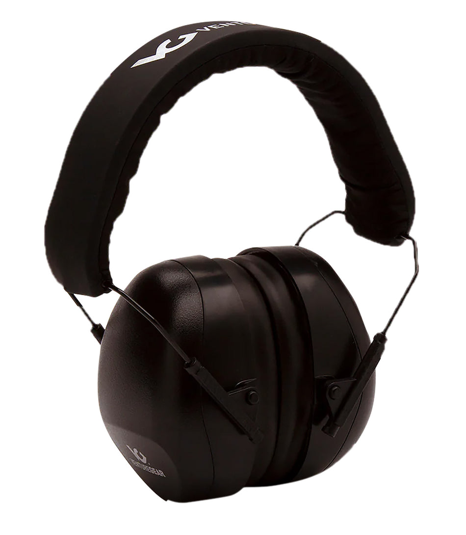 Pyramex Venture Gear V80 Foam Muff 26 dB NRR Over-the-Head Black with Earplugs 1 Pair