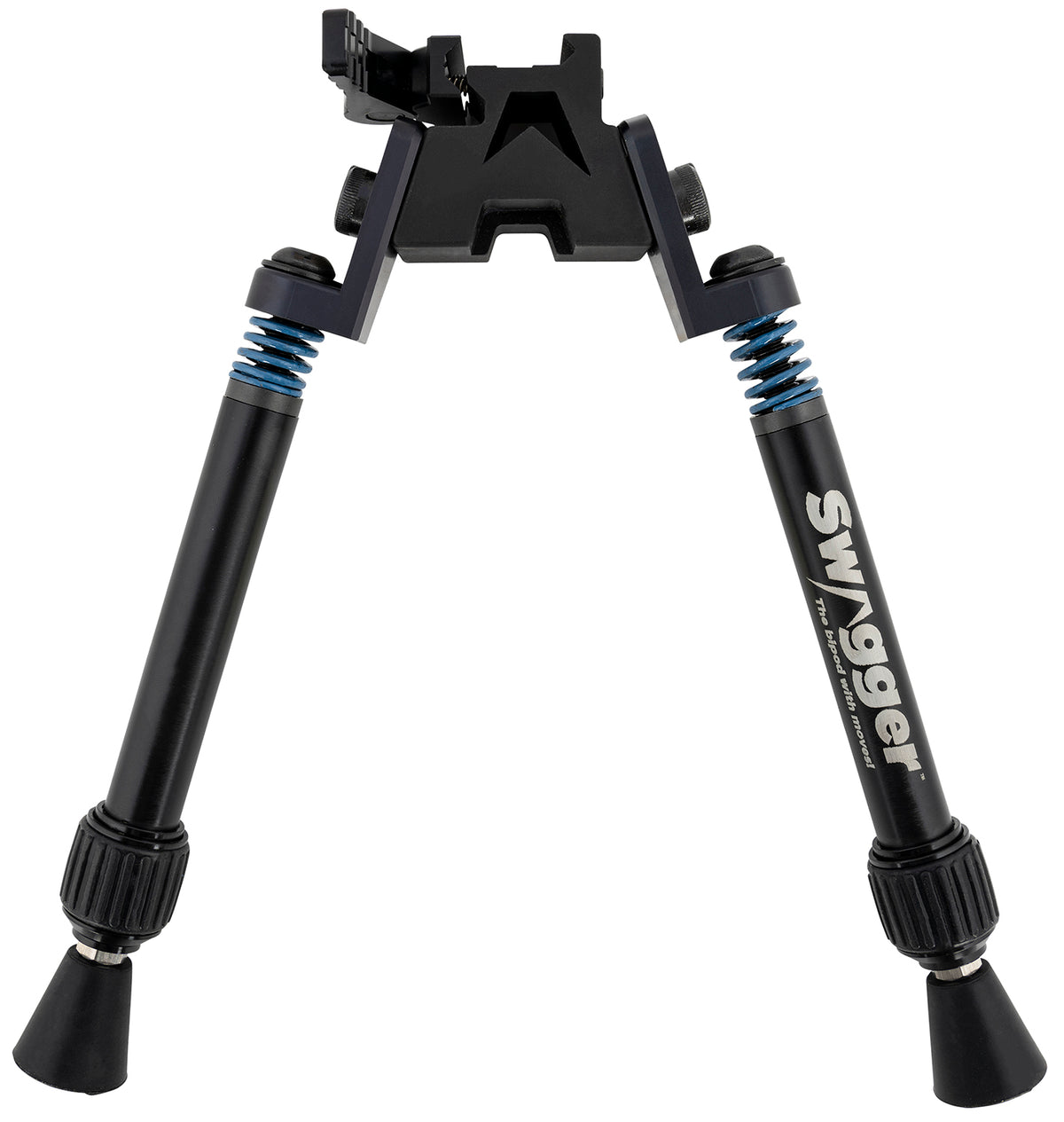 Swagger SWAGBPSFR10 SFR10 QD Bipod, Flex to Rigid, Picatinny Rail Mount, 6-10.50" Height, Black