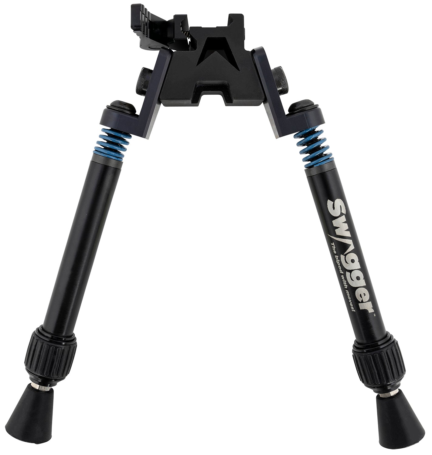 Swagger SWAGBPSFR10 SFR10 QD Bipod, Flex to Rigid, Picatinny Rail Mount, 6-10.50" Height, Black