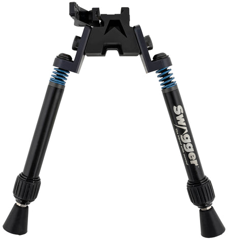 Swagger SWAGBPSFR10 SFR10 QD Bipod, Flex to Rigid, Picatinny Rail Mount, 6-10.50" Height, Black