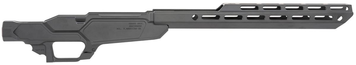 Sharps Bros Heatseeker Bolt-Action Chassis System Ruger American Rifle Black Cerakote 14" M-LOK Handguard