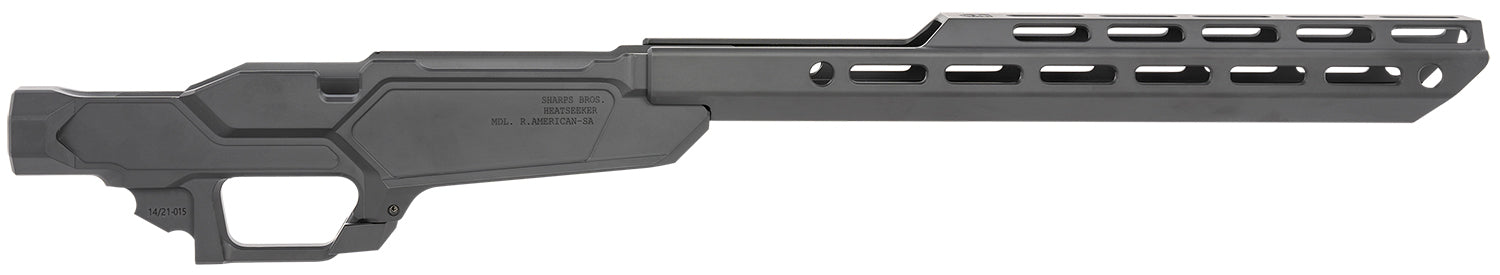 Sharps Bros Heatseeker Bolt-Action Chassis System Ruger American Rifle Black Cerakote 14" M-LOK Handguard