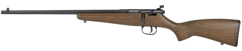 Savage Arms 13820 Rascal Youth .22 LR Bolt-Action Rifle, 16.13" Matte Black Sporter Barrel, Satin Brown Wood Stock, Left Hand