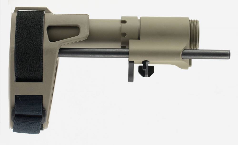 SB Tactical PDW AR Brace AR-15 Elasto-Polymer Flat Dark Earth 6.75-9.375 In
