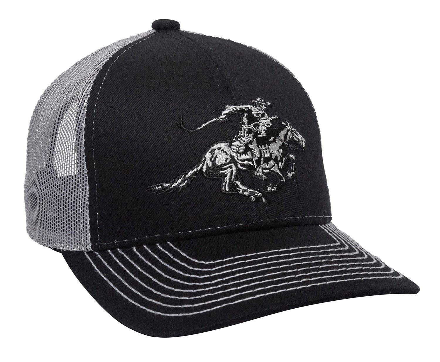 Outdoor Cap Winchester WIN46B Black/Light Gray Cotton Twill Structured Hat OSFA