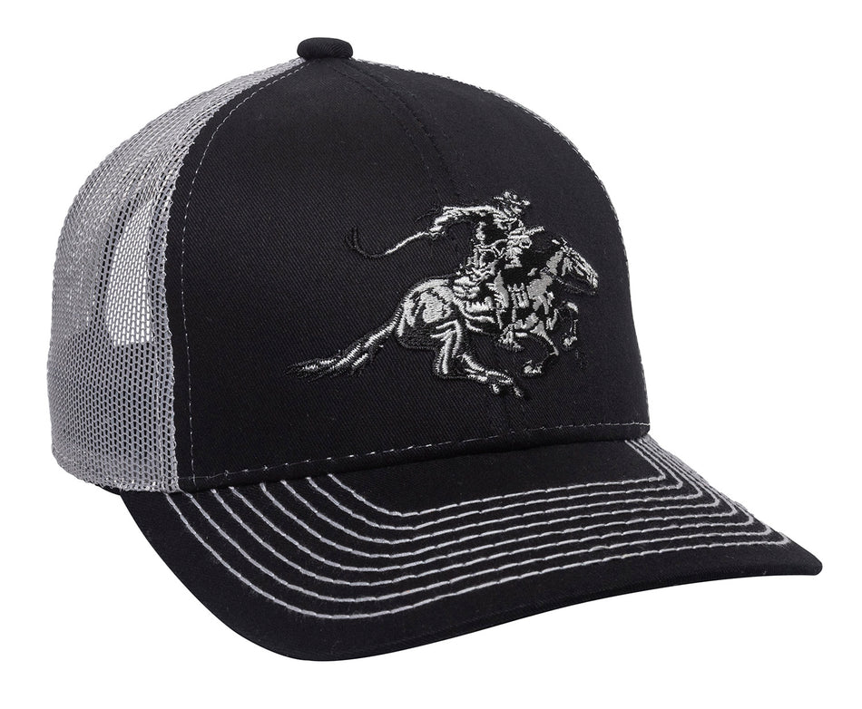 Outdoor Cap Winchester WIN46B Black/Light Gray Cotton Twill Structured Hat OSFA