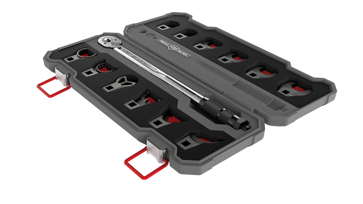 Real Avid Master-Fit AVMF13WS 13-Piece AR-Platform Crowfoot Wrench Set Gray/Red