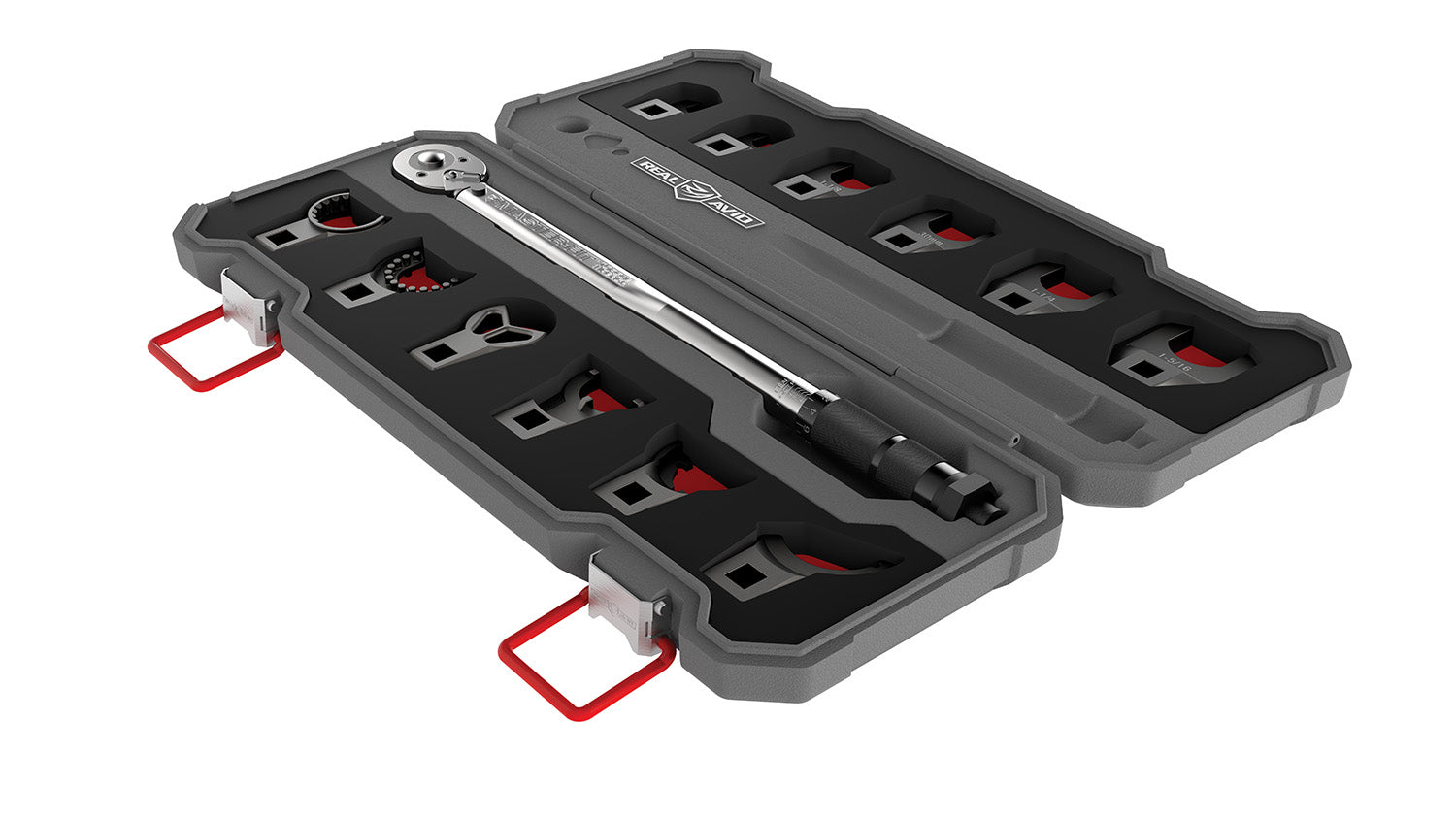 Real Avid Master-Fit AVMF13WS 13-Piece AR-Platform Crowfoot Wrench Set Gray/Red