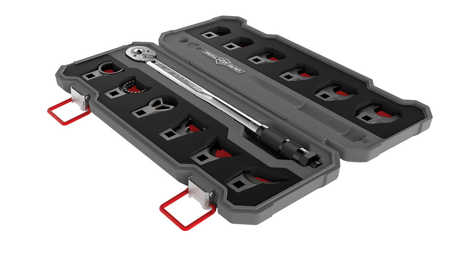 Real Avid Master-Fit AVMF13WS 13-Piece AR-Platform Crowfoot Wrench Set Gray/Red