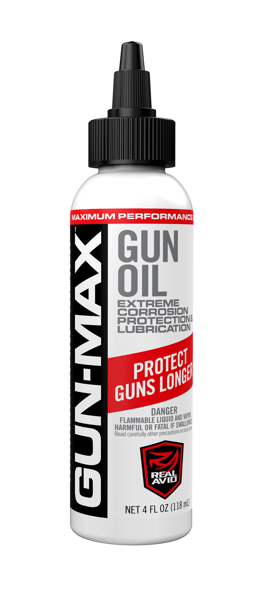 Real Avid AVBMGO4L Gun-Max Oil 4 oz - Extreme Corrosion Protection and Lubrication