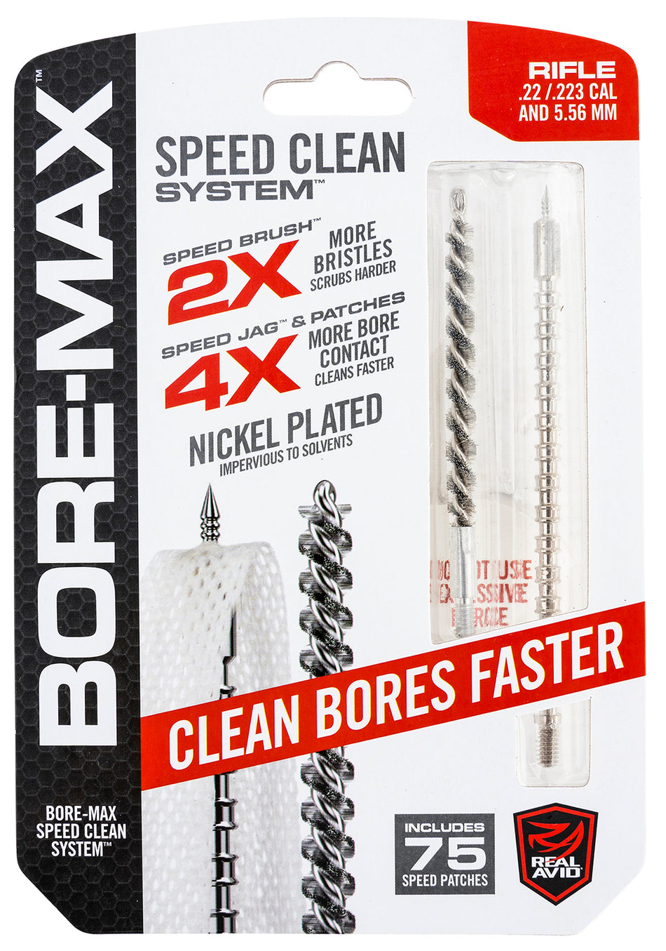 Real Avid AVBMSET223 .223 Rem 22 Cal Rifle Bore-Max Speed Clean Upgrade Set