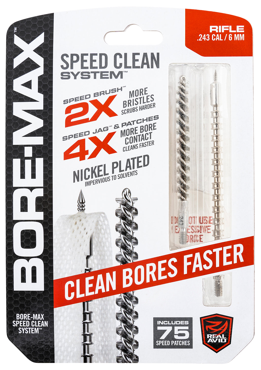 Real Avid AVBMSET243 .243 Caliber Rifle Bore-Max Speed Clean Upgrade Set