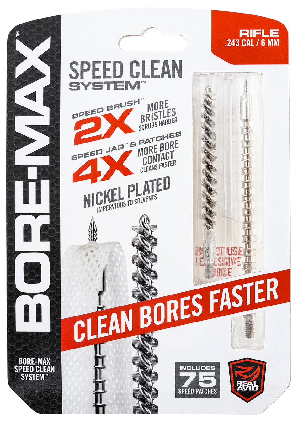 Real Avid AVBMSET243 .243 Caliber Rifle Bore-Max Speed Clean Upgrade Set