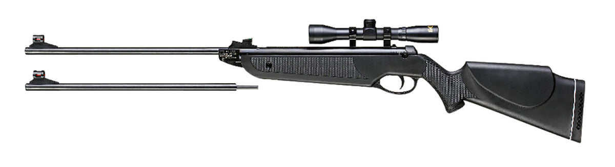 Beeman 1022 Black Club Dual Caliber Spring Piston Air Rifle Combo 4x32 Scope