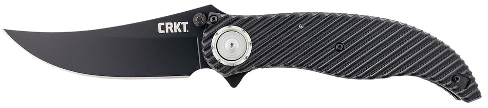 CRKT Clever Girl 2640 Folding Tactical Knife 4.10" Black Powder Coated D2 Steel Blade Black G10 Handle and Pocket Clip