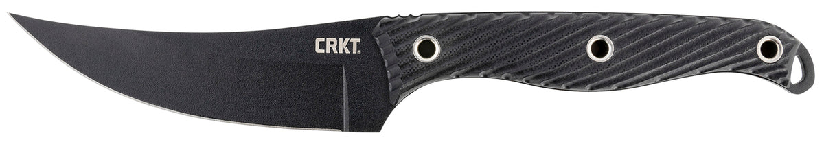 CRKT Clever Girl 2709 Fixed Blade Knife 4.60" Black Powder Coated SK-5 Steel Blade Black G10 Handle and Sheath