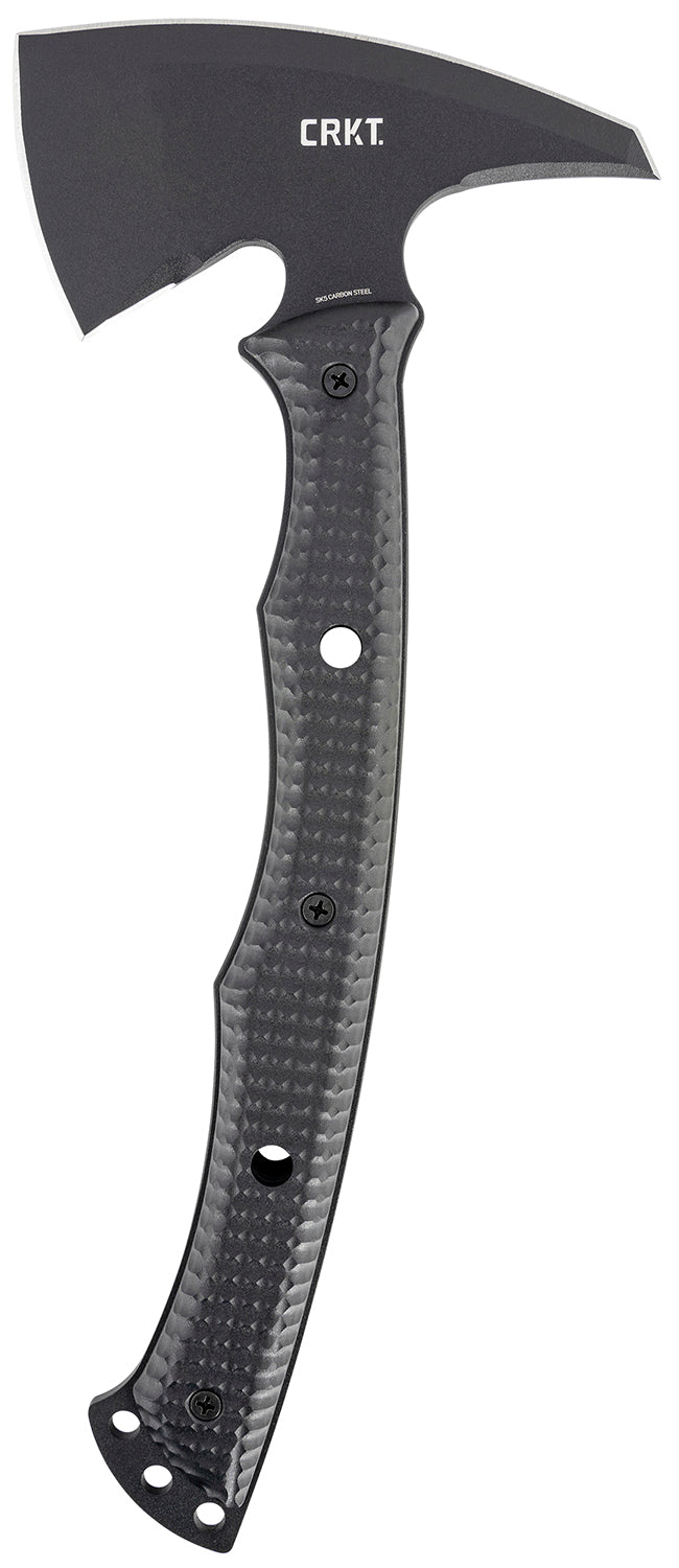 CRKT Kangee T-Hawk 2725 Tomahawk with Spike 2.93" SK-5 Carbon Steel Blade Black Textured GRN Handle MOLLE Sheath