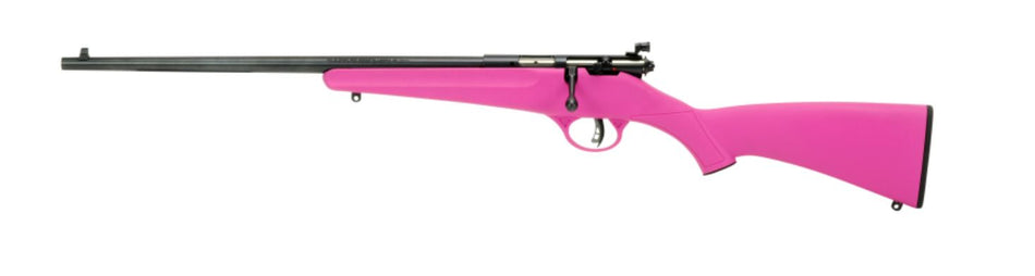 Savage Arms 13844 Rascal Youth .22 LR Left-Hand Rifle, Pink Fixed Synthetic Stock