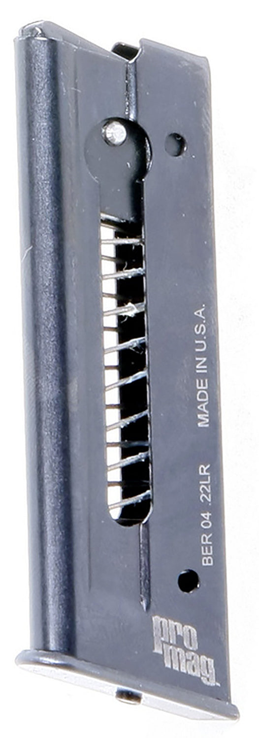 ProMag BER04 Standard 7-Round .22 LR Compatible with Beretta 21A Bobcat Black Steel