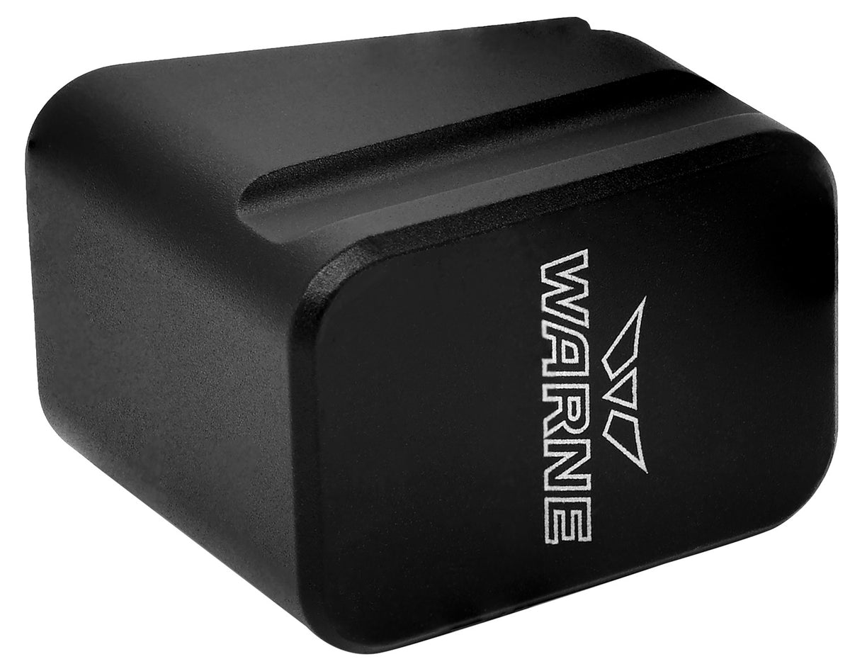 Warne MEG1754BLK Glock 17/22 Mag Extension 6061-T6 Aluminum Hardcoat Black Finish Adds 5rds 9mm