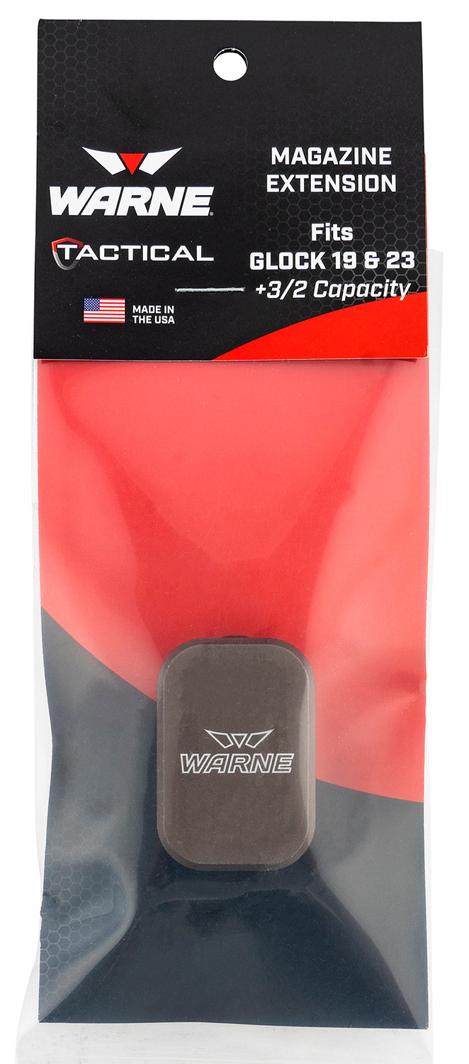 Warne MEG1932DE Glock 19/23 Mag Extension 6061-T6 Aluminum FDE Finish Adds 3rds 9mm