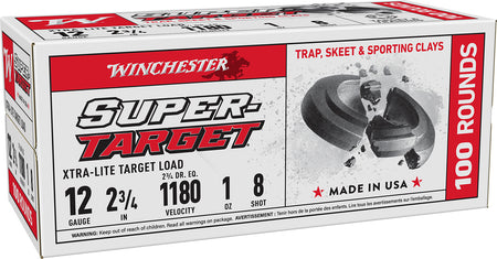Winchester 12 Gauge Shotgun Shells Super-Target Xtra-Lite Value Pack #8 1 oz 2.75 in