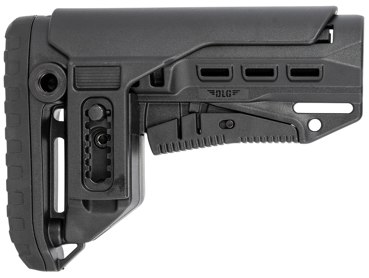 NcStar Compact PCP52 Mil-Spec Adjustable Collapsible Buttstock Black Synthetic with Raised Cheek Piece