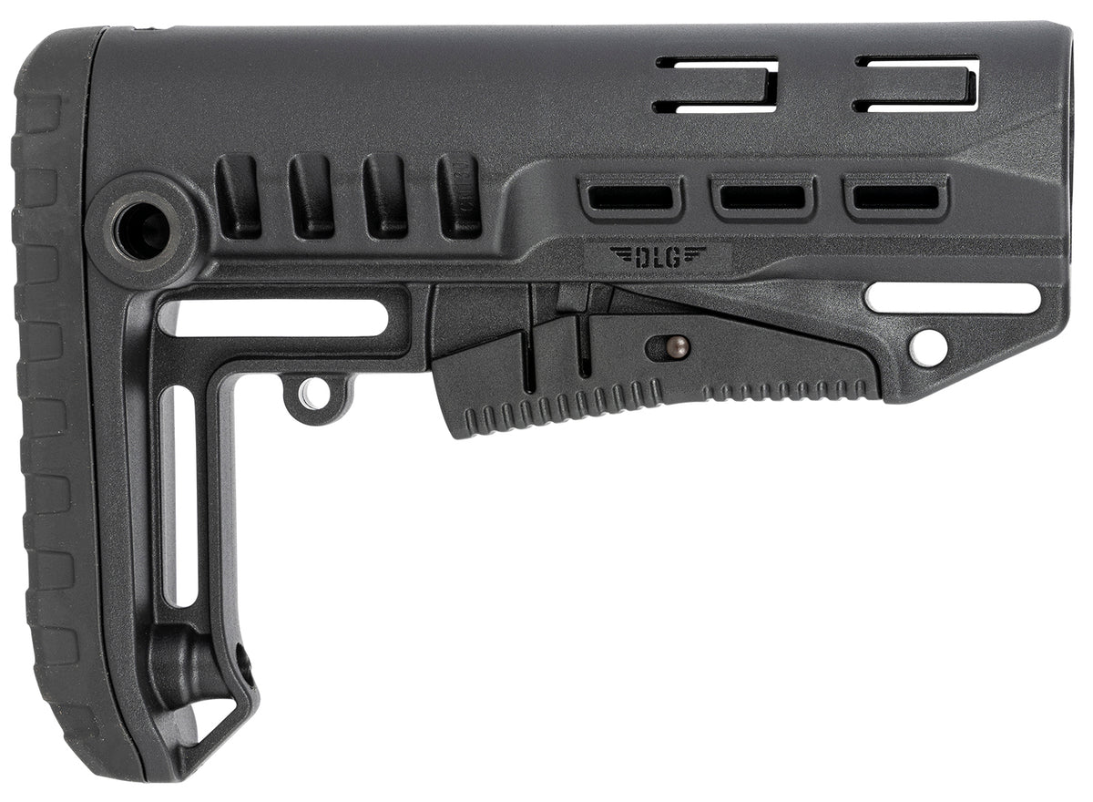 NcStar Compact PCP25 Mil-Spec Collapsible Buttstock Black Synthetic DLG-130 with Metal QD Mounts