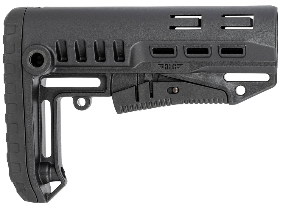 NcStar Compact PCP25 Mil-Spec Collapsible Buttstock Black Synthetic DLG-130 with Metal QD Mounts