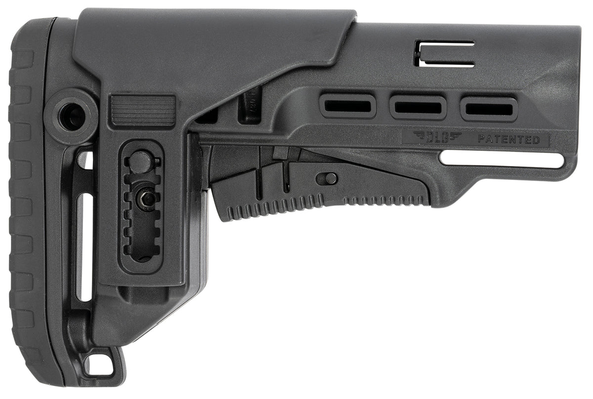 NcStar Tactical PCP42 Mil-Spec Adjustable Collapsible Buttstock Black Synthetic with Raised Cheek Piece