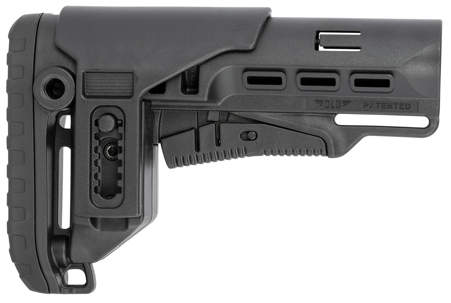 NcStar Tactical PCP42 Mil-Spec Adjustable Collapsible Buttstock Black Synthetic with Raised Cheek Piece